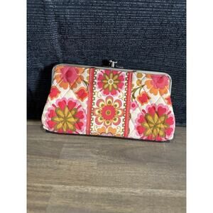 Vera Bradley Folkloric Kisslock Pattern Clutch Wallet Retired Design Vintage EUC